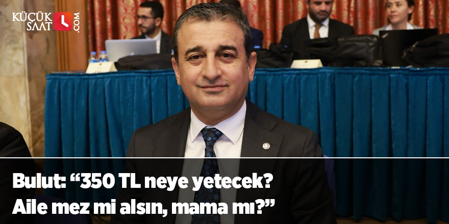 Bulut: “350 TL neye yetecek? Aile mez mi alsın, mama mı?”