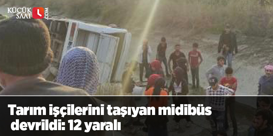 Tarım işçilerini taşıyan midibüs devrildi: 12 yaralı