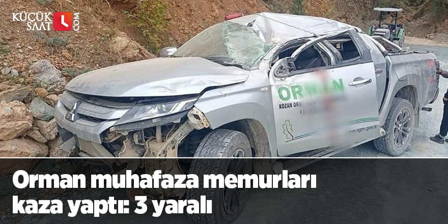 Orman muhafaza memurları kaza yaptı: 3 yaralı