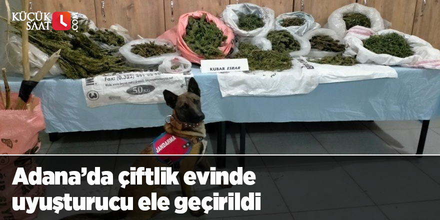 Adana’da çiftlik evinde uyuşturucu ele geçirildi