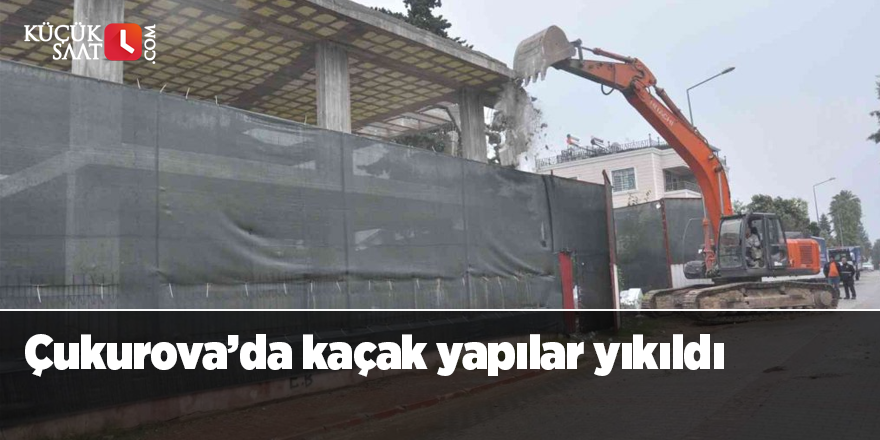 Çukurova’da kaçak yapılar yıkıldı