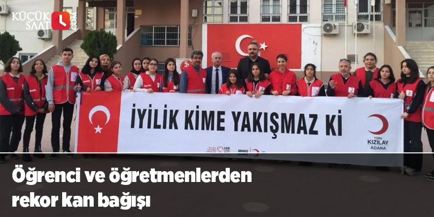 Öğrenci ve öğretmenlerden rekor kan bağışı