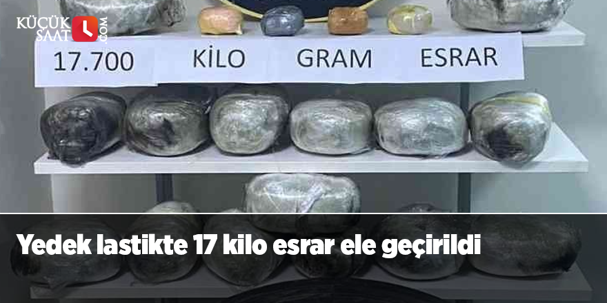 Yedek lastikte 17 kilo esrar ele geçirildi