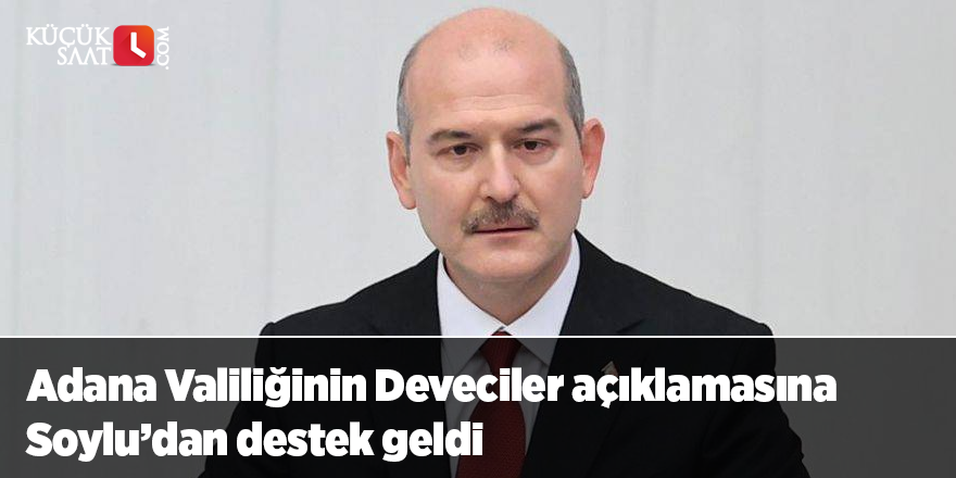 Adana Valiliğinin Deveciler açıklamasına Soylu’dan destek geldi