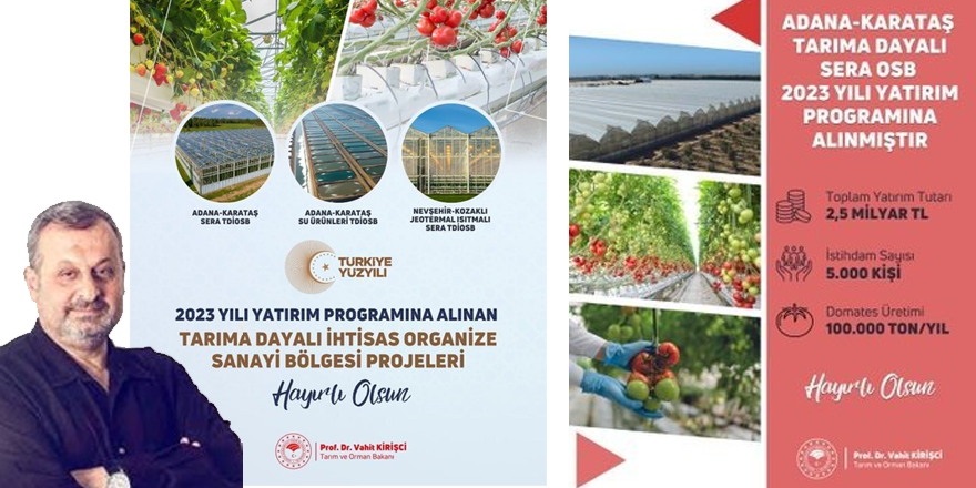 Vedat Kahyalar: OSB'ler 2023 planına alındı, hayırlı olsun Adana