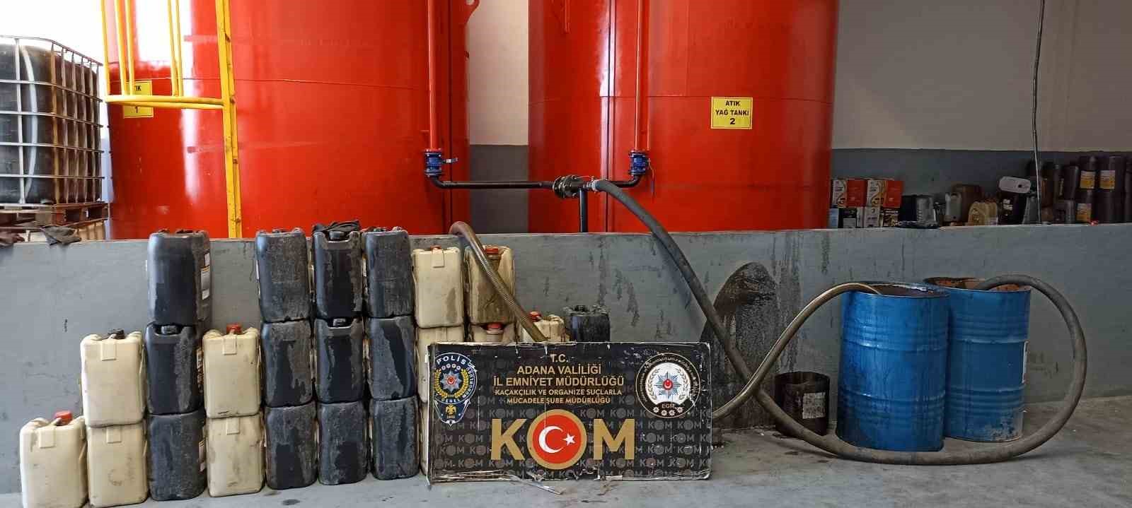 Adana’da 38 bin litre kaçak akaryakıt ele geçirildi