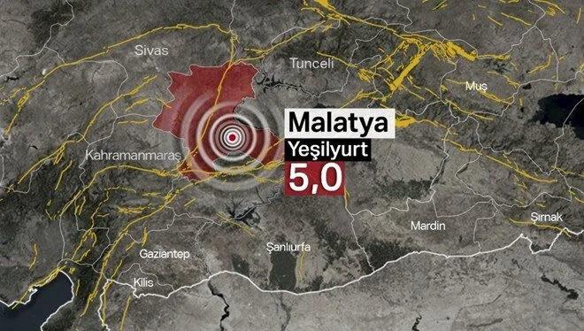 Adana çevresi sallanmaya devam ediyor: Malatya'da 5 büyüklüğünde deprem