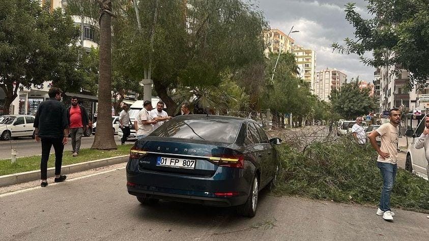 Adana’da kuvvetli yağış ve rüzgar hayatı olumsuz etkiledi