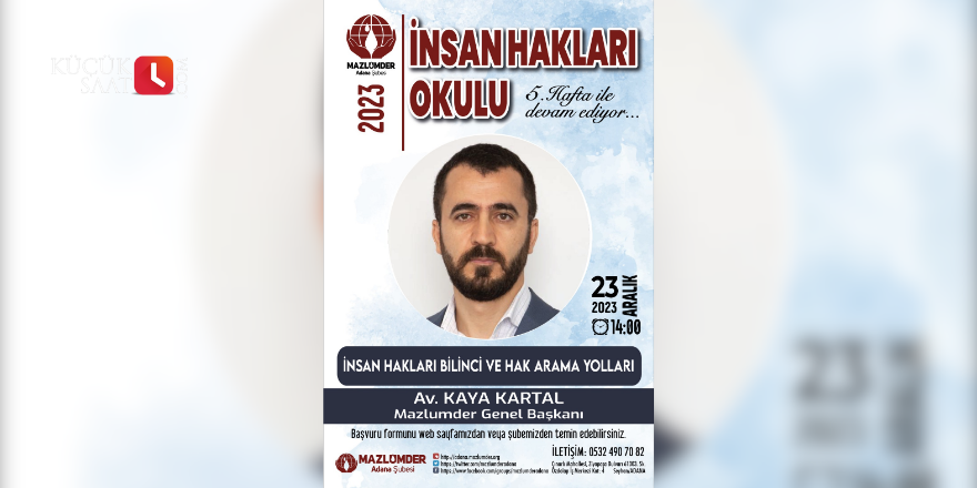 Mazlumder Adana'nın konuğu Mazlumder Genel Başkanı Kartal olacak