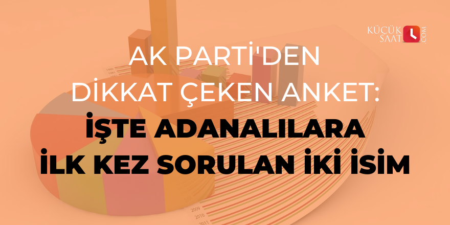 AK Parti'den dikkat çeken anket: Adanalılara ilk kez o 2 isim soruldu