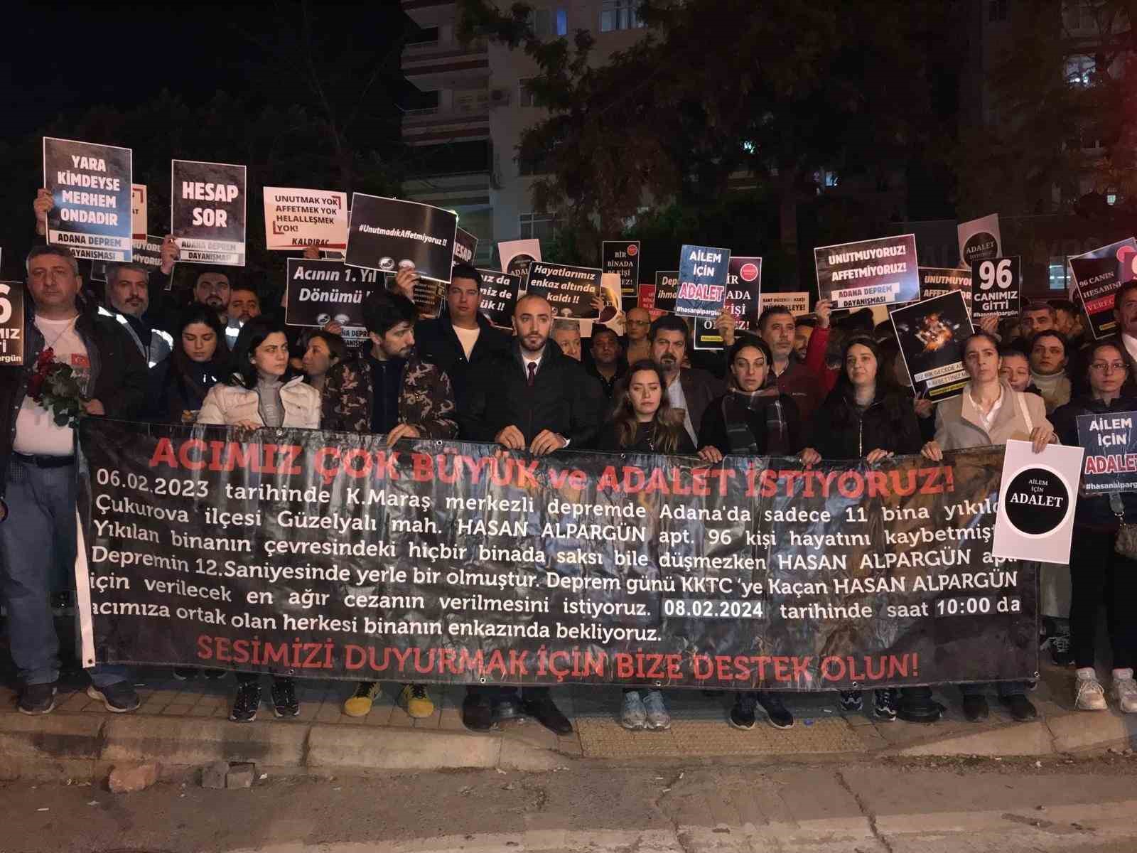 Alpargün Apartmanı’nda ölen 96 kişi için yürüyüş düzenlendi