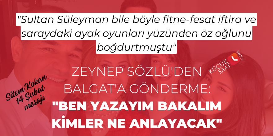 Zeynep Sözlü'den Balgat'a gönderme: "Ben yazayım bakalım kimler ne anlayacak"