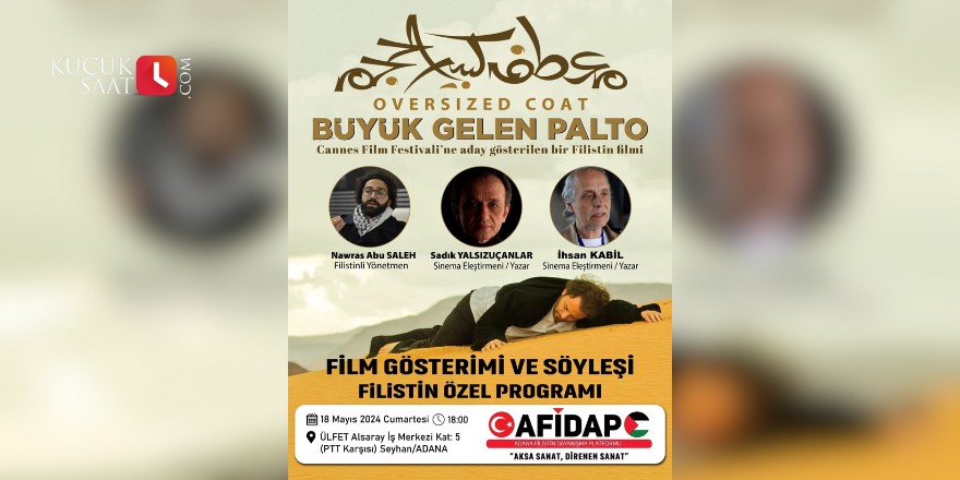 AFİDAP'tan Filistin için film gösterimi ve söyleşi