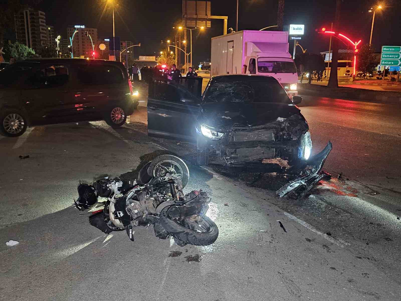 Adana’da otomobil ile motosiklet çarpıştı: 1 kişi hayatını kaybetti