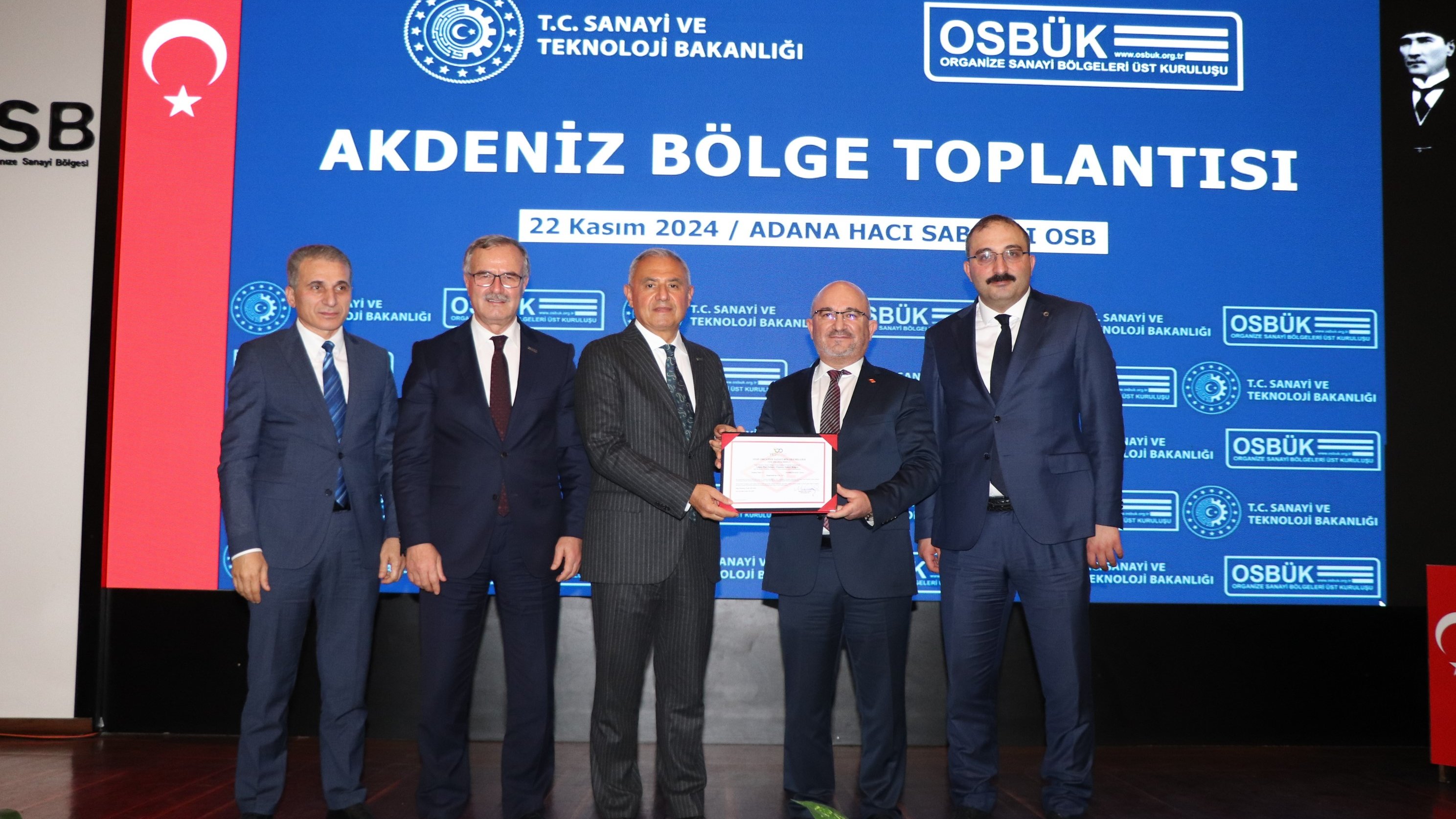 AOSB’ye “Yeşil OSB” belgesi