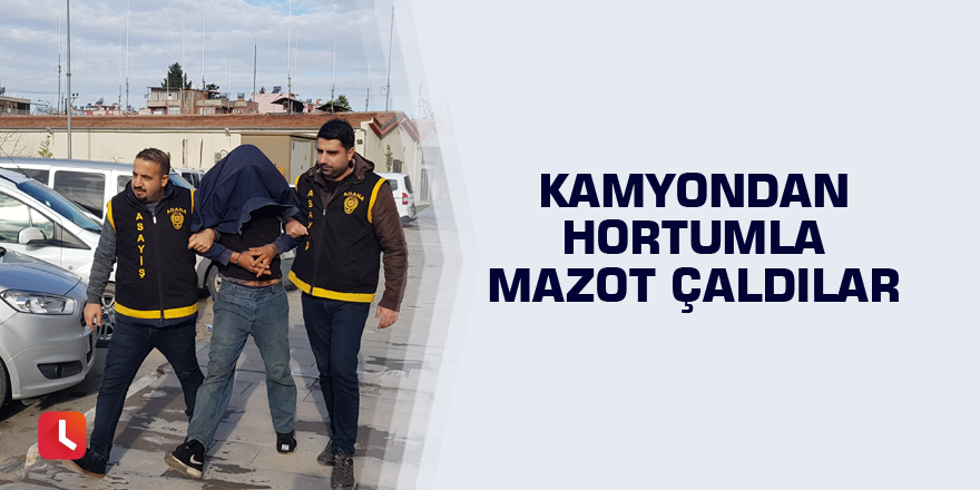 Kamyondan hortumla mazot çaldılar