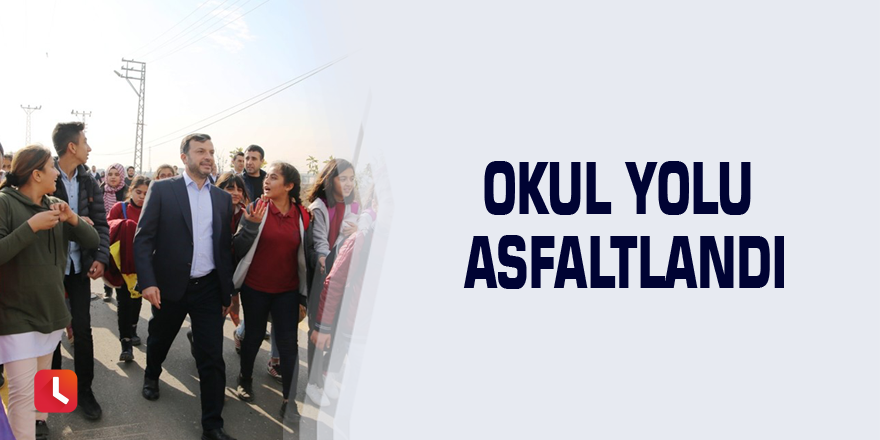 Okul yolu asfaltlandı