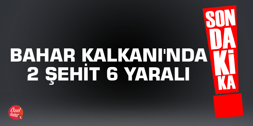 Bahar Kalkanı'nda 2 şehit 6 yaralı...