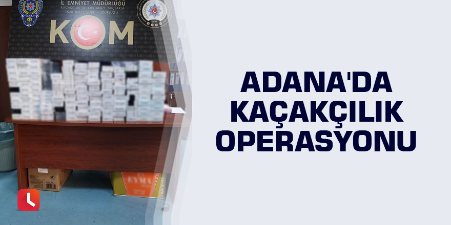 Adana'da kaçakçılık operasyonu