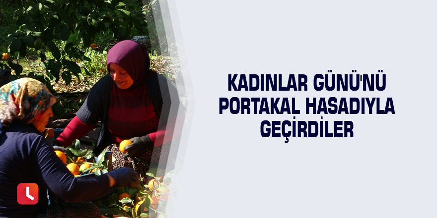 Kadınlar Günü'nü portakal hasadıyla geçirdiler