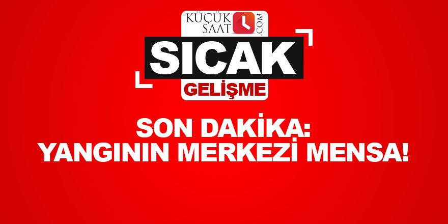 Son Dakika: Yangının merkezi Mensa!