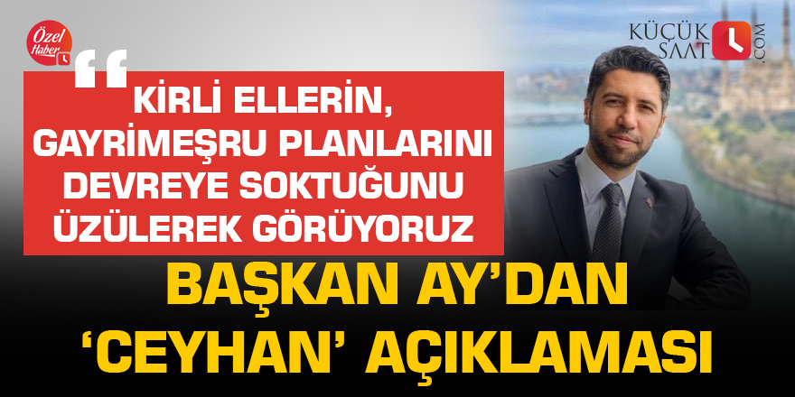 Başkan Ay'dan 'Ceyhan' açıklaması