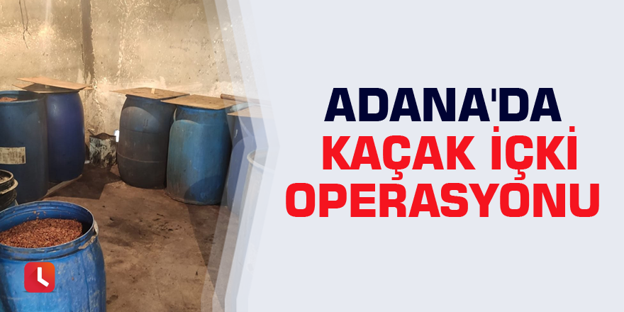 Adana'da kaçak içki operasyonu