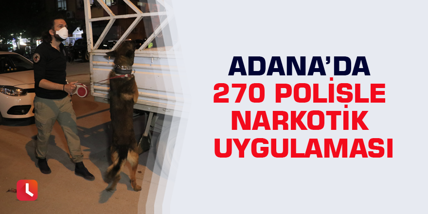 Adana’da 270 polisle narkotik uygulaması