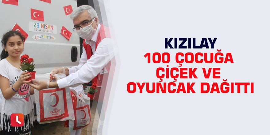 Kızılay 100 çocuğa çiçek ve oyuncak