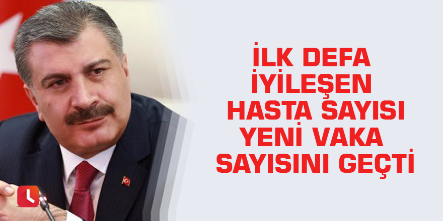 İlk defa iyileşen hasta sayısı yeni vaka sayısını geçti