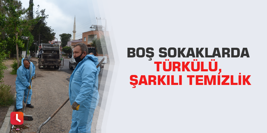 Boş sokaklarda türkülü, şarkılı temizlik