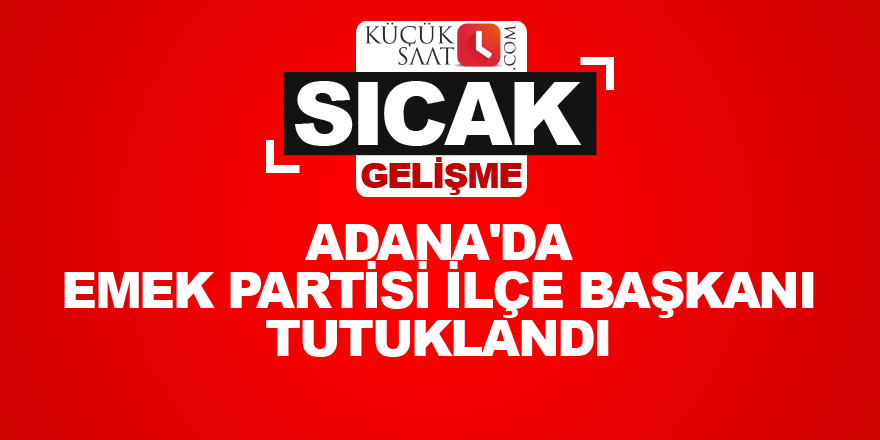 Adana'da Emek Partisi İlçe Başkanı tutuklandı