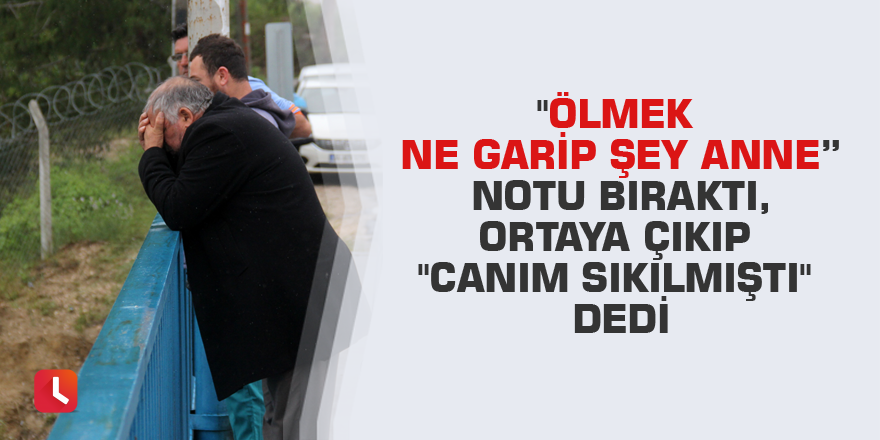 "Ölmek ne garip şey anne" notu bıraktı, ortaya çıkıp "canım sıkılmıştı" dedi