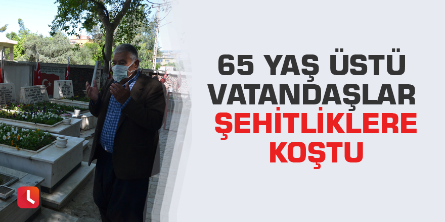 65 yaş üstü vatandaşlar şehitliklere koştu