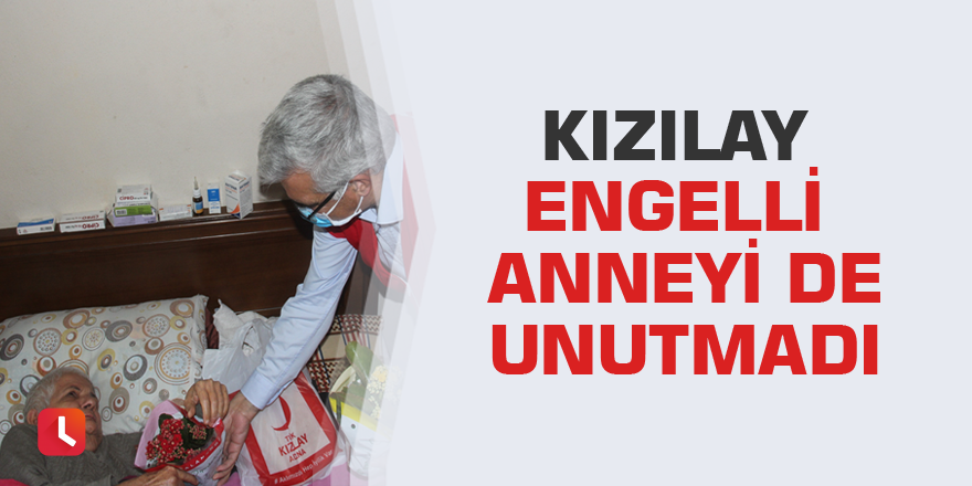 Kızılay engelli anneyi de unutmadı