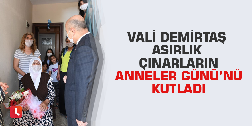 Vali Demirtaş asırlık çınarların Anneler Günü’nü kutladı