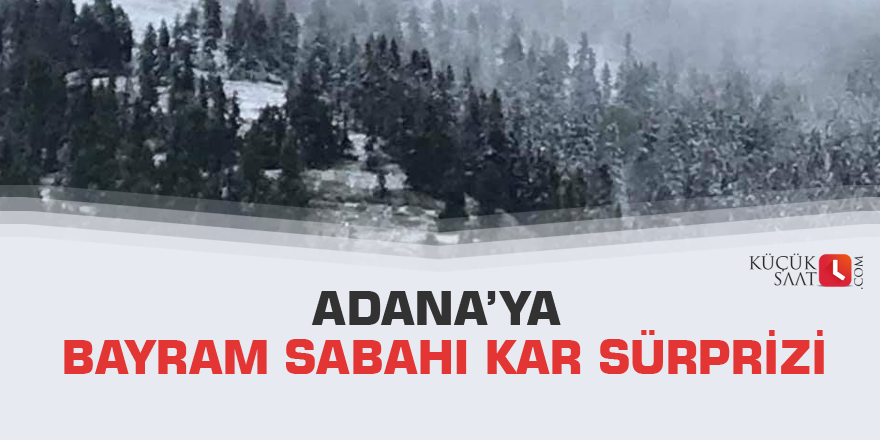 Adana’ya bayram sabahı kar sürprizi