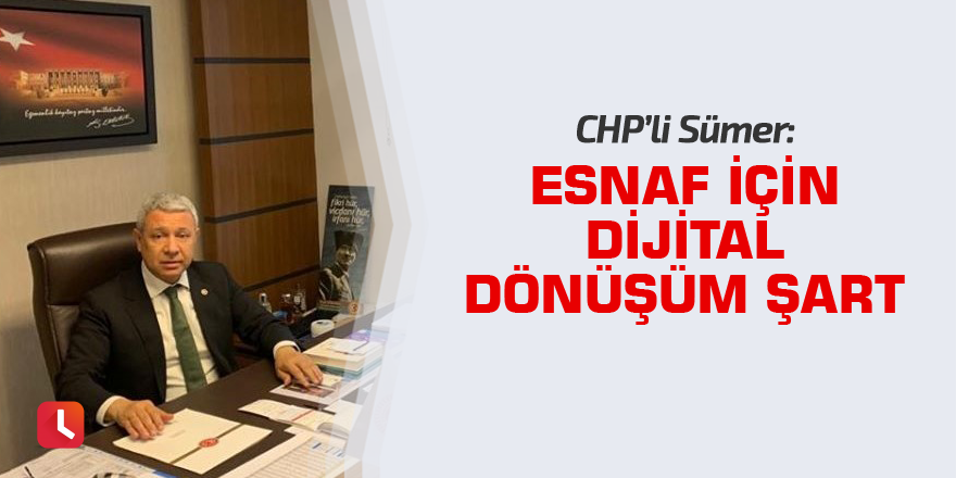 Sümer: Esnaf için dijital dönüşüm şart