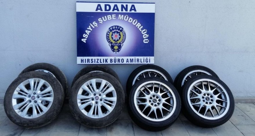 12 jant ve lastik çalan 3 hırsız tutuklandı