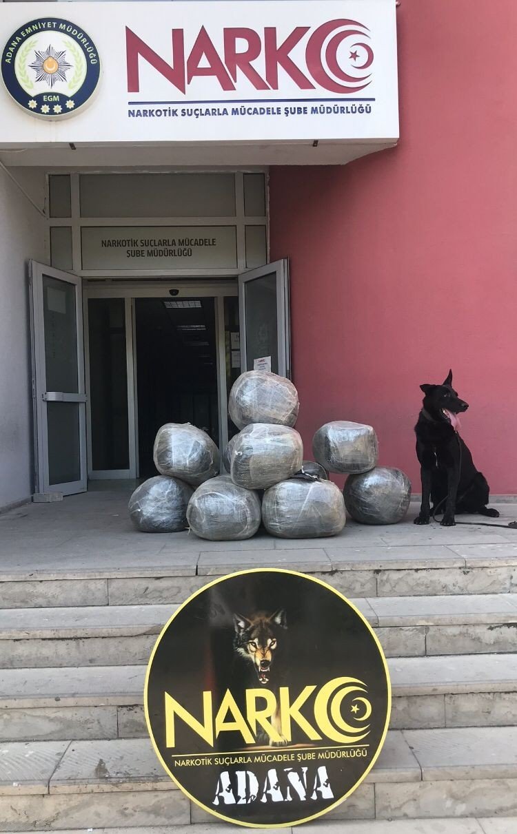 Adana’da 104 kilo 750 gram esrar ele geçirildi