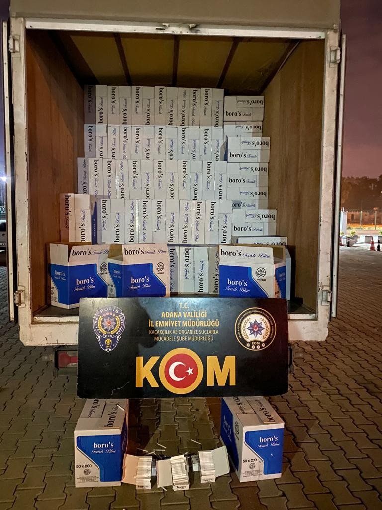 Adana’da 31 milyon doldurulmuş sigara ve 8 milyon makaron ele geçirildi