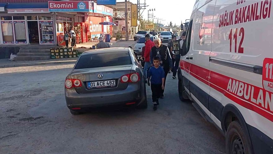 Otomobil motosikletle çarpıştı, yaralı sürücü feryat etti