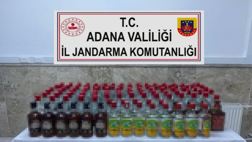 Adana’da bin 71 litre sahte ve kaçak alkol ele geçirildi