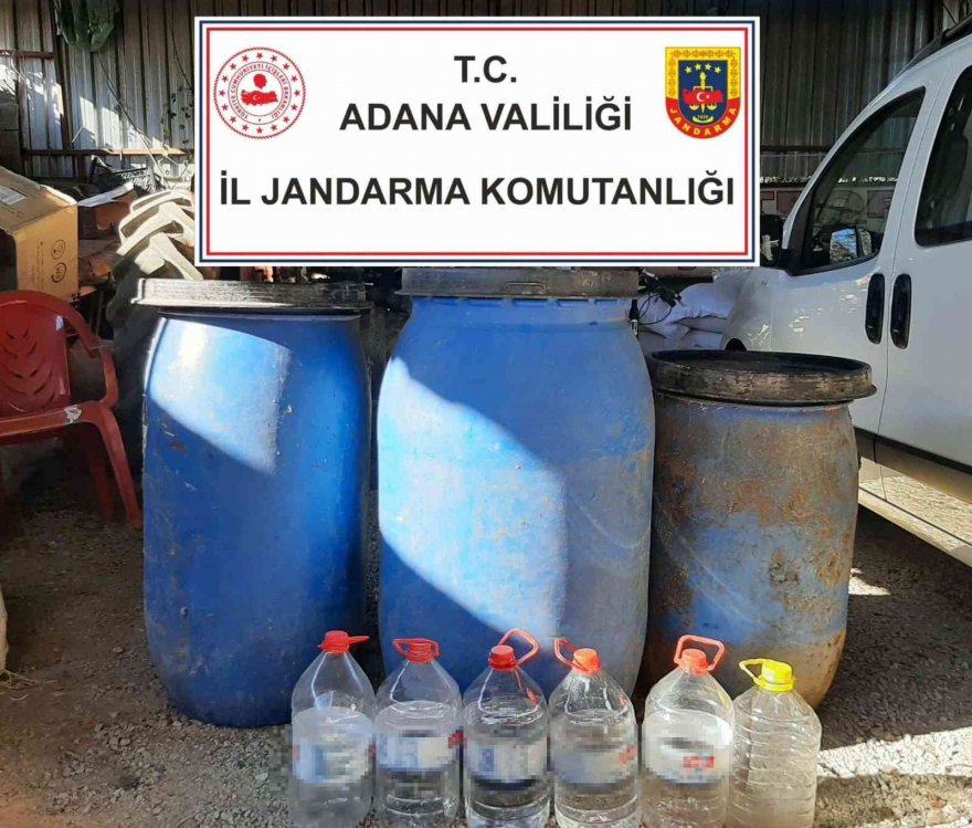 Adana’da bin 71 litre sahte ve kaçak alkol ele geçirildi