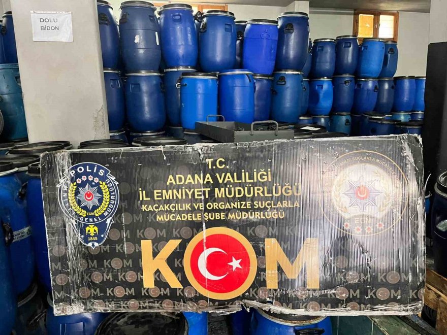 Adana’da 14 bin 300 litre kaçak akaryakıt ele geçirildi