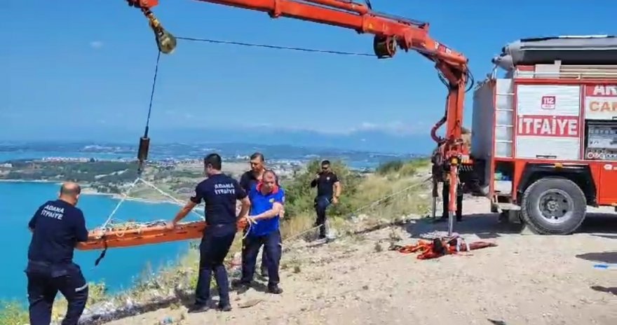 Yamaç paraşütü yaparken düşen şahsı itfaiye kurtardı