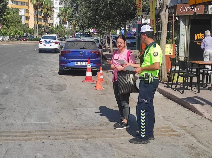 Adana’da trafik polislerinden 