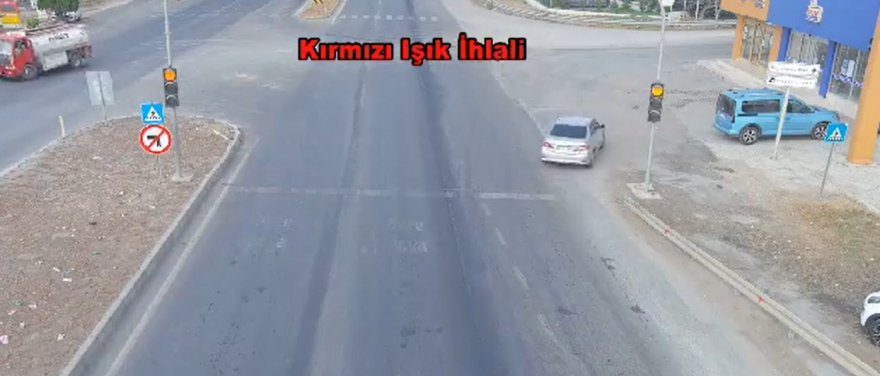 Trafik polisinden dron ile denetim