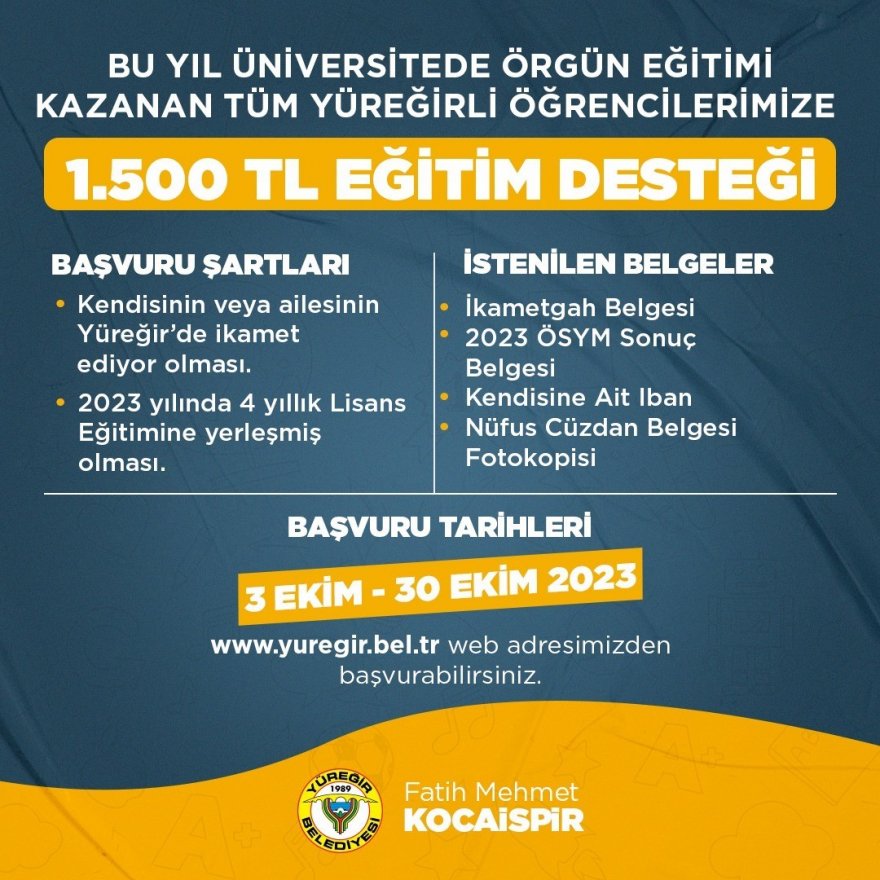 Kocaispir’den gençlere maddi eğitim desteği