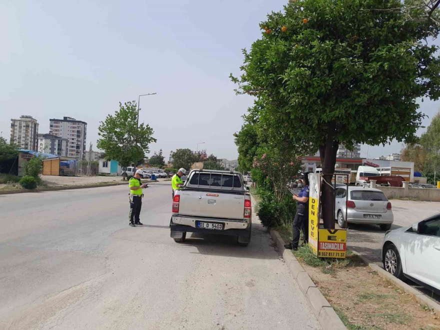 Kozanda 33 araç ve 11 motosiklet trafikten men edildi